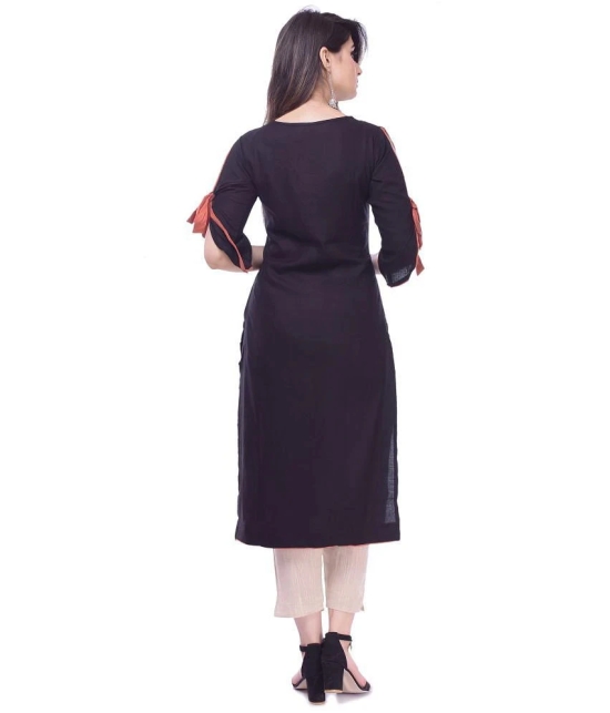 Maquien - Black Rayon Womens Straight Kurti - 5XL