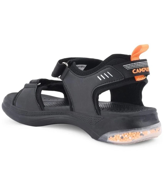 Campus - Black Mens Floater Sandals - None