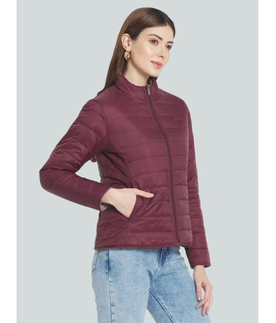 PPTHEFASHIONHUB - Polyester Maroon Puffer Pack of 1 - None