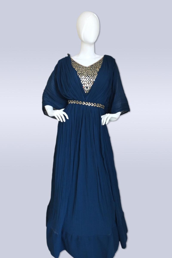 Aegean Blue Color Ladies Gown