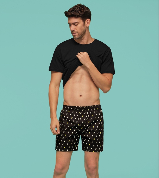 Remix Cotton Boxers Lightning Black XXL