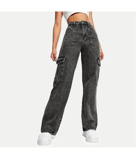 Radprix - Dark Grey Denim Regular Fit Womens Jeans ( Pack of 1 ) - None