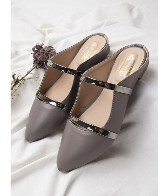 Shoetopia - Light Grey Women''s Flats - None