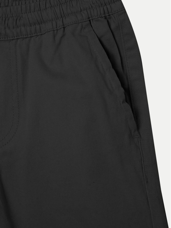 Boys Black Solid Casual Shorts
