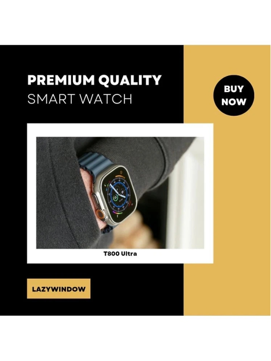 LAZYWINDOW Smart Watch T800 Ultra Black Smart Watch