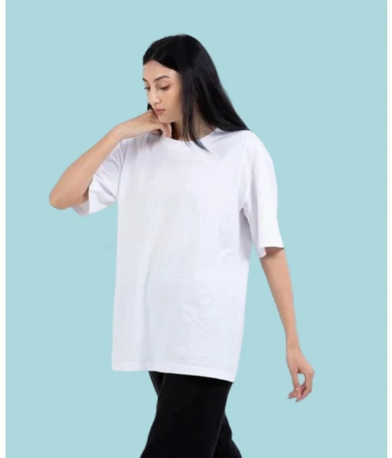 AKTIF White Cotton Blend Womens T-Shirt ( Pack of 1 ) - None