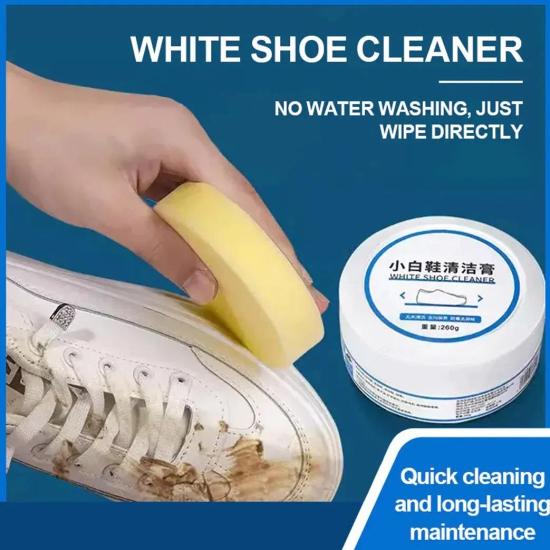 UK-0331 White Shoe Cleaning Cream, Stain Cleansing Cream for Shoe, Re-Color and Polish Smooth Leather Shoes and Boots, Sneaker Cleaner White Shoes