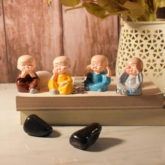 Baby Monk Statue : Set of 4