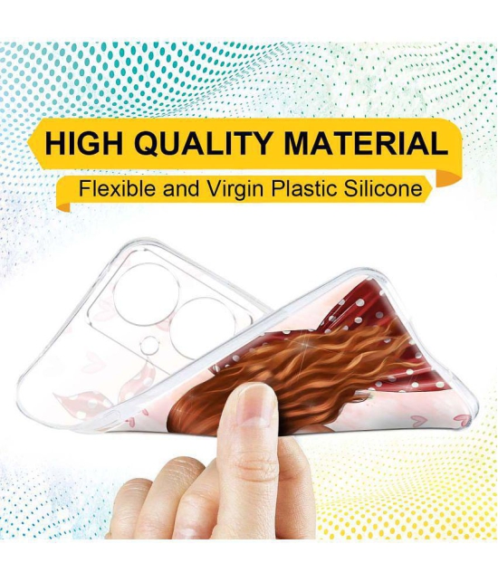 NBOX - Multicolor Printed Back Cover Silicon Compatible For Vivo Y27 ( Pack of 1 )