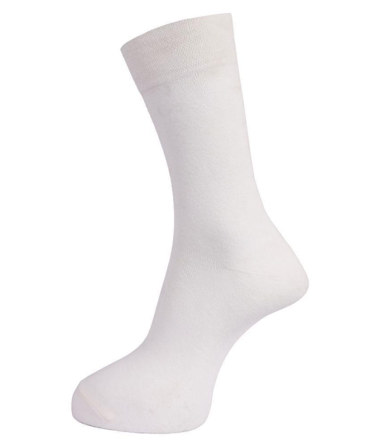 Dollar White Casual Full Length Socks Pack of 3 - White