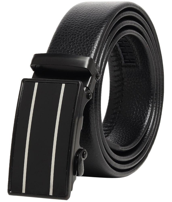 Zacharias - Black Leather Men's Casual Belt ( Pack of 1 ) - None