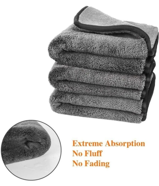 Auto Hub Grey 800 GSM Microfiber Cloth For Automobile ( Pack of 6 )