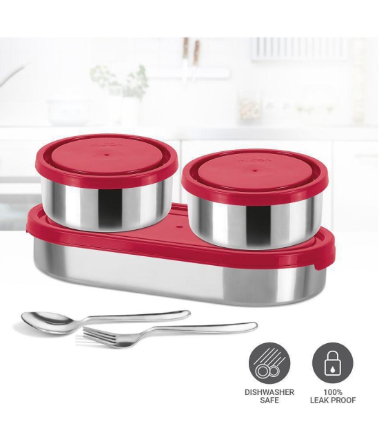 Milton Master Stainless Steel Lunch Box, Red