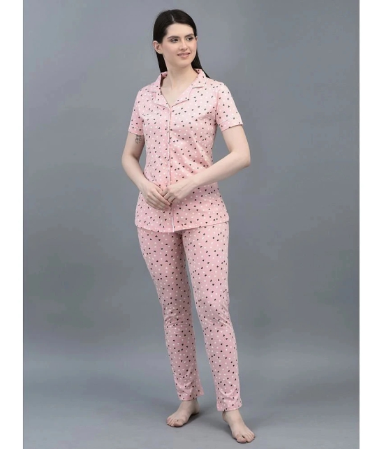 Dollar Missy Pink Cotton Womens Nightwear Nightsuit Sets ( Pack of 1 ) - None