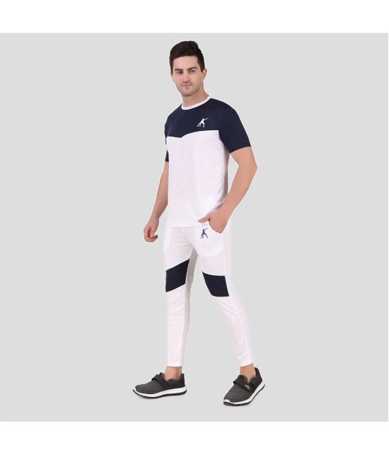 Preen White Polyester Regular Fit Solid Mens Sports Tracksuit ( Pack of 1 ) - None