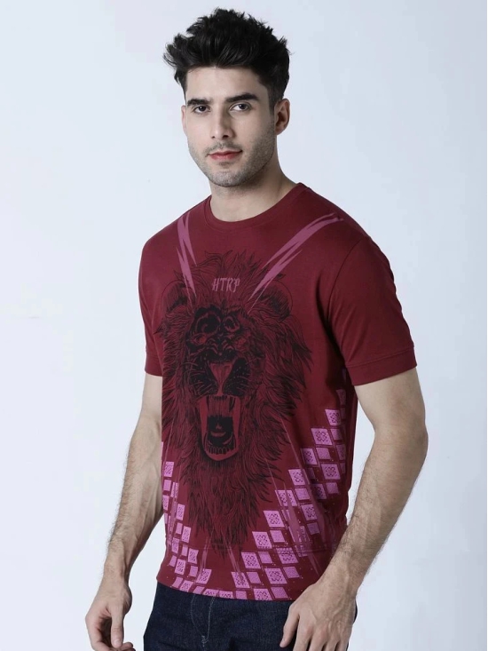 Huetrap - Maroon Cotton Regular Fit Mens T-Shirt ( Pack of 1 ) - None