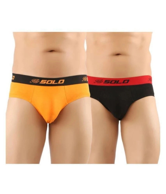 Solo - Multicolor Cotton Mens Briefs ( Pack of 2 ) - 85