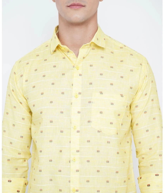 VERTUSY - Yellow 100% Cotton Regular Fit Mens Casual Shirt ( Pack of 1 ) - None