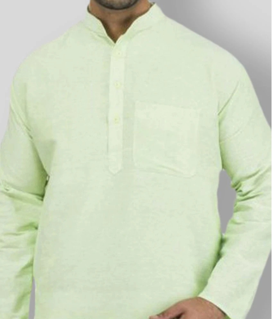 DESHBANDHU DBK - Fluorescent Green Cotton Mens Regular Kurta ( Pack of 1 ) - None