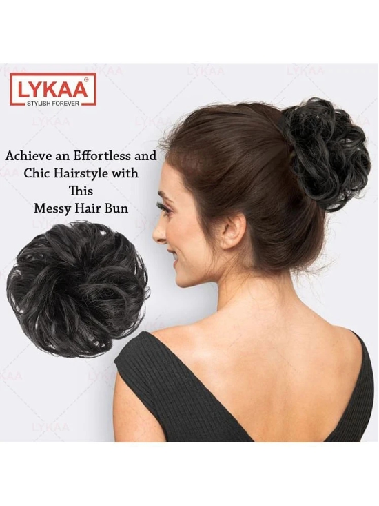 LYKAA Black Womens Hair Bun ( Pack of 1 ) - Black