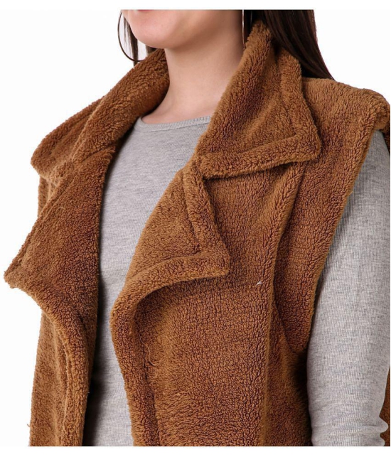 PPTHEFASHIONHUB Fleece Womens Shrugs - Brown ( ) - None