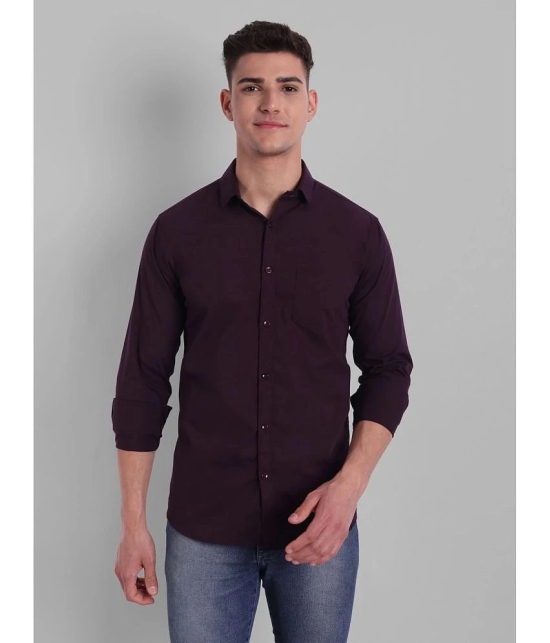 VERTUSY - Purple 100% Cotton Regular Fit Mens Casual Shirt ( Pack of 1 ) - None