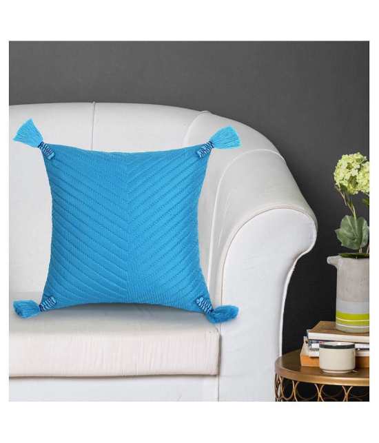 mezposh Single Polyester Cushion Covers 30X30 cm (12X12) - Blue