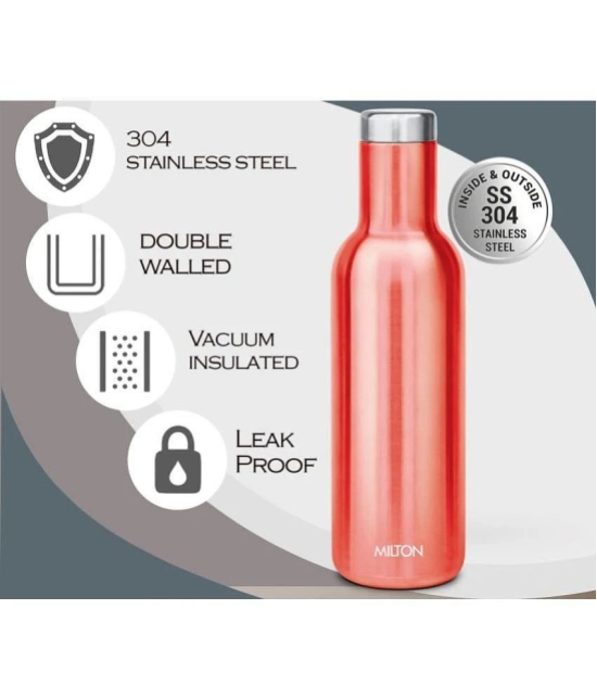 Milton Charm 800 Thermosteel 24 Hours Hot or Cold Water Bottle, 780 ml, Red - Red