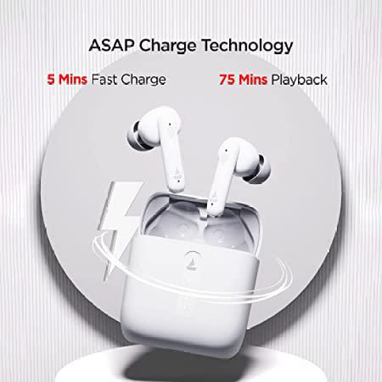 TRebel Airdopes 141 | 8mm drivers, Upto 42 Hours Total Playback, ENx™ Technology, ASAP™ Charge White Purity