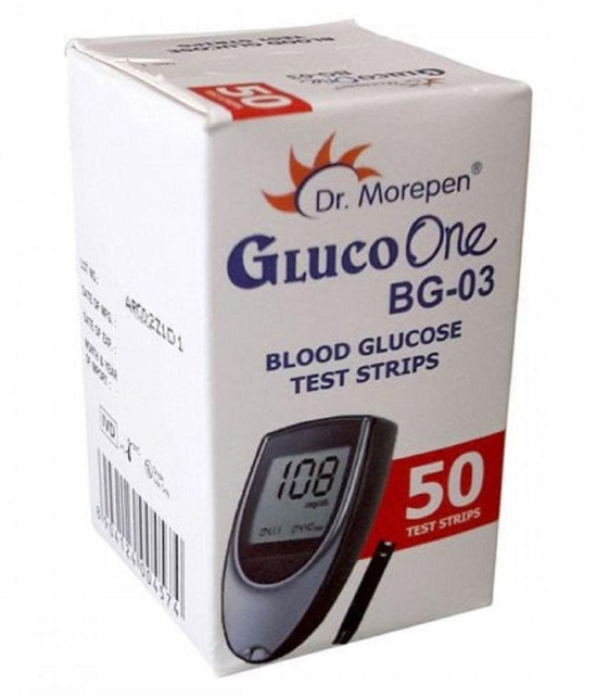 Dr. Morepen 50 Sugar Test Strips for BG-03 Glucometer (Strips Only Pack) Expiry- Feb-2024