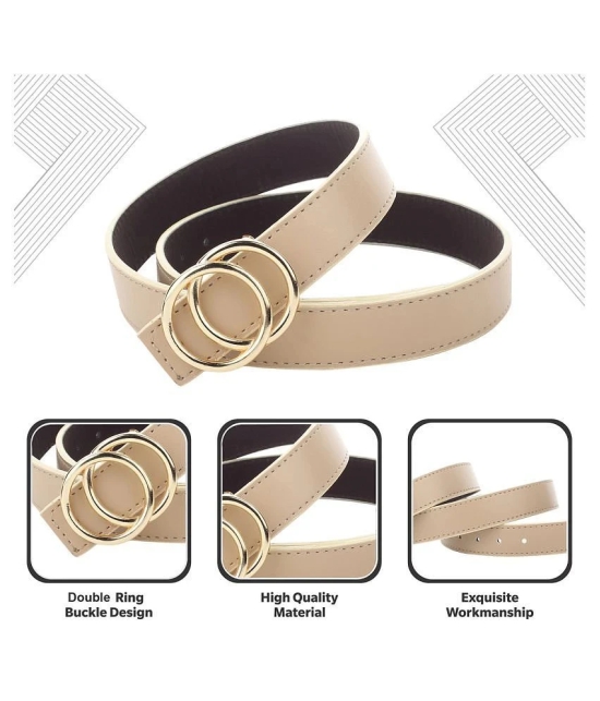 Loopa Beige PU Casual Belt - None