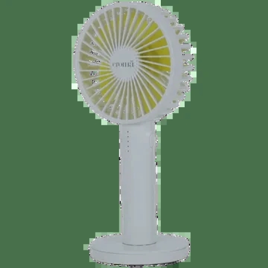 Croma 4 Blade Rechargeable Personal Fan with 2000 mAh Battery (BLDC Copper Motor, White)