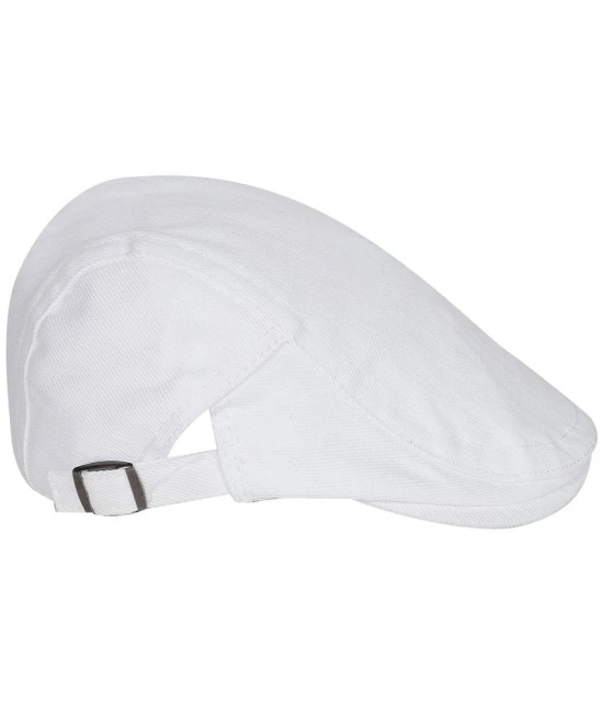 Zacharias White Cotton Mens Cap ( Pack of 1 ) - White