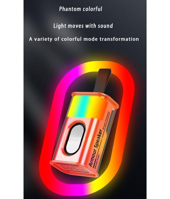 VEhop Armour Transparent 5 W Bluetooth Speaker Bluetooth v5.0 with USB,SD card Slot Playback Time 5 hrs Assorted - Assorted