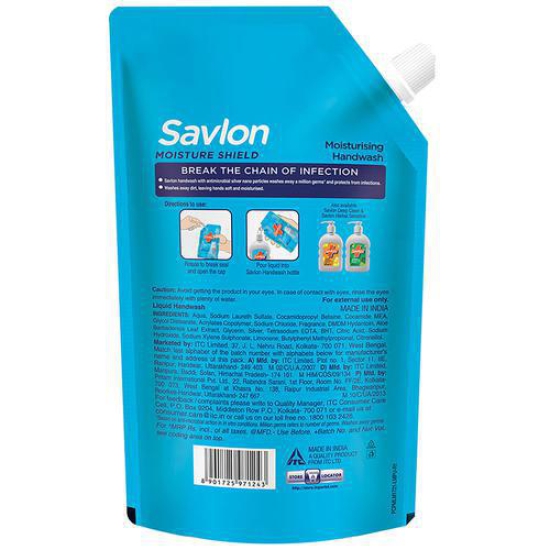 Savlon Moisture Shield Germ Protection Handwash - Protects from Million Germs, 725 ml