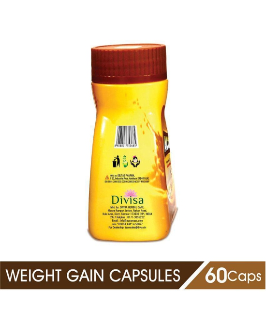 Accumass Weight Gain Capsules 60Caps, Pack of 4 (Ayurvedic Weight Gainer for Men & Women)