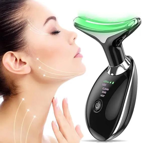 VODIQ Red Light Therapy for Face - Vibration Massager Skin Beauty Device for Face and Neck Lifts and Tightens Sagging Skin for a Radiant Appearance