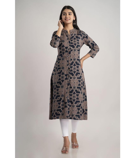 MAUKA - Brown Rayon Womens Straight Kurti ( Pack of 1 ) - None