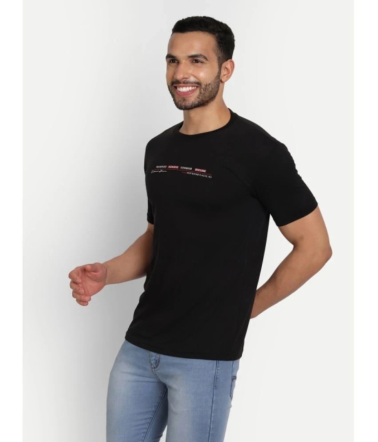 Zeffit - Black Cotton Blend Regular Fit Mens T-Shirt ( Pack of 1 ) - None