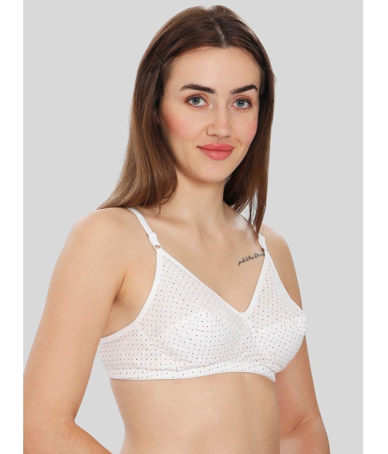 ILRASO - White Cotton Blend Non Padded Women's T-Shirt Bra ( Pack of 1 ) - None