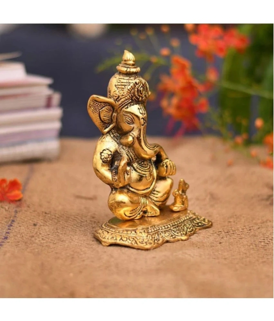 TINUMS Brass Lord Ganesha Idol ( 18 cm )