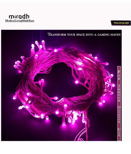 MIRADH - Pink 10Mtr String Light (Pack of 3) - Pink