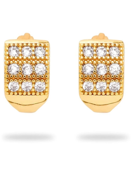 Drashti Collection Golden Stud Earrings ( Pack of 1 ) - Golden