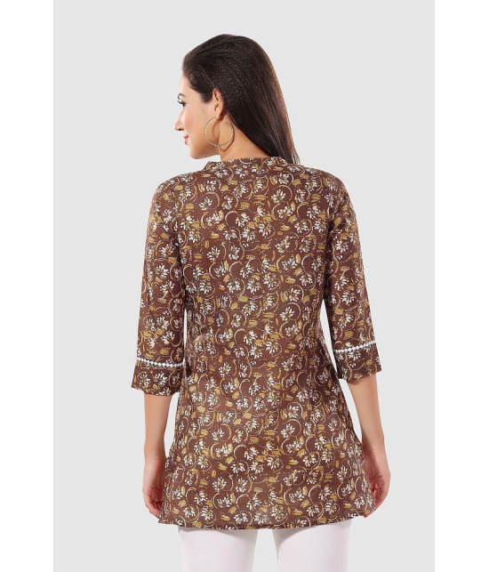 Meher Impex - Brown Cotton Womens Tunic ( Pack of 1 ) - None