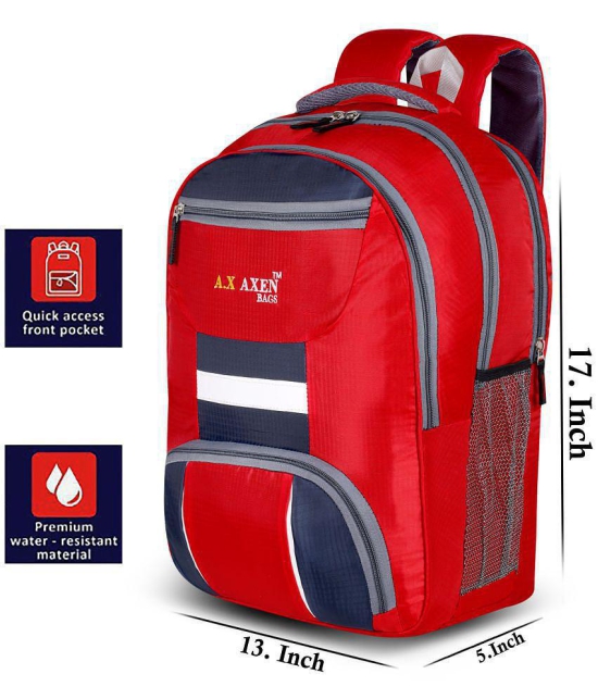 AXEN BAGS 34 Ltrs Red Laptop Bags