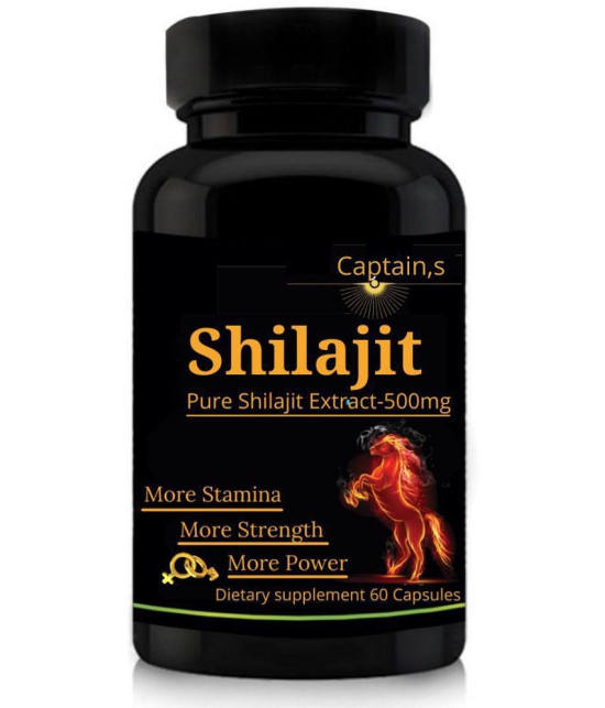 Captain Biotech Pure Shilajit For Stamino, Power, Energy Enhance Capsule 60 no.s