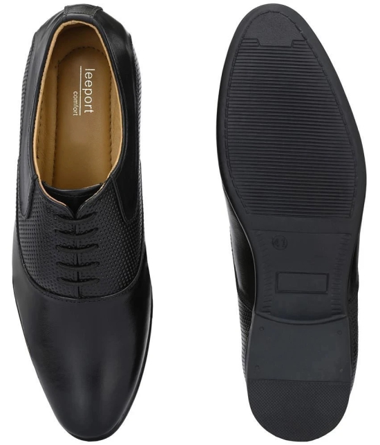 Leeport - Black Mens Derby Formal Shoes - None