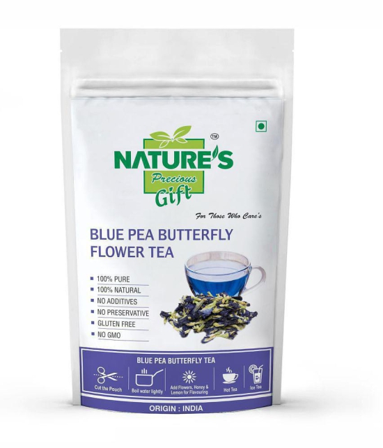 Nature''s Gift Dried Butterfly Pea Flower Tea Loose Leaf 100 gm