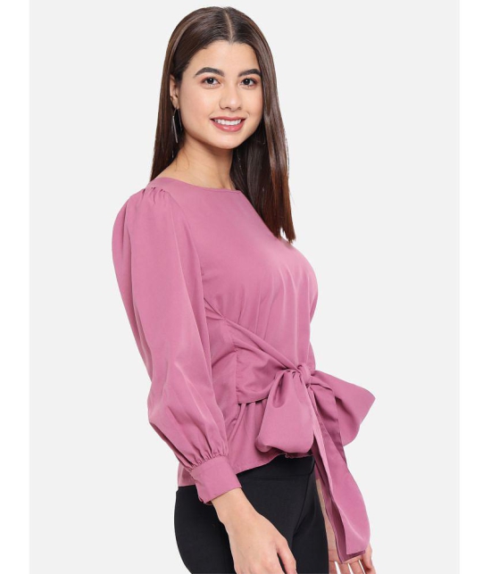 ALL WAYS YOU - Pink Polyester Womens Knot Front Top ( Pack of 1 ) - L