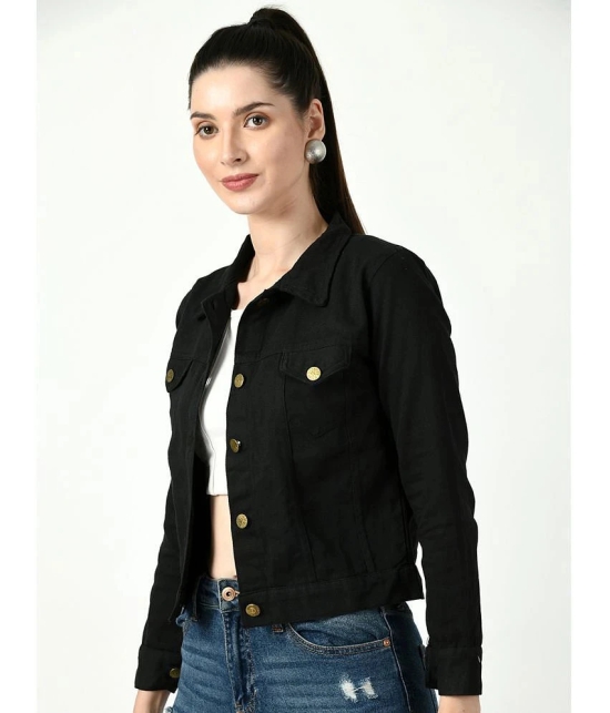 DKGF Fashion - Denim Black Jackets Pack of 1 - None